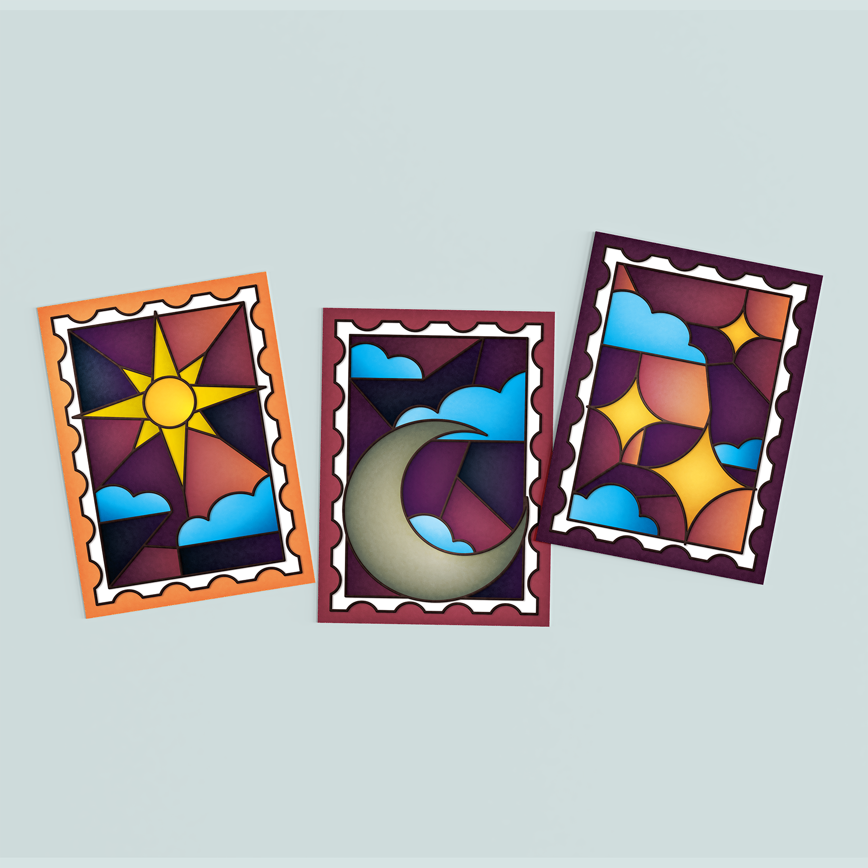 Illustrated cards